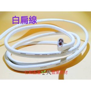 《仁和農業資材》含稅附發票 大山牌白扁線1.6/2.0零售 電線 白扁線 DIY 電源線 一尺零售價