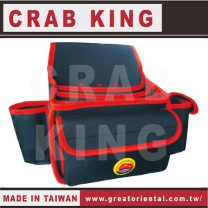CRAB KING FHS-037A 七格加厚加寬加高板模釘袋 多功能腰包 工具袋 蟹王