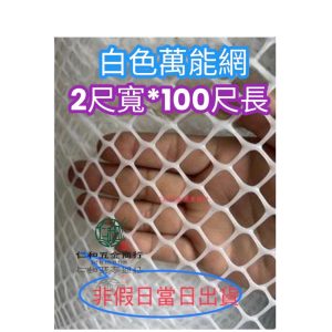 《仁和五金/農業資材》台製 2尺*100尺 白色 萬能網 萬年網 白色塑膠網 防鳥網 防貓 狗 防護 陽台防護 電子發票