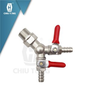 《仁和五金/農業資材》電子發票 雙口瓦斯考克 1/2"*3/8"。瓦斯開關