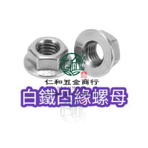 《仁和五金/農業資材》電子發票 304白鐵法蘭(凸緣)螺帽 凸緣螺帽 凸緣螺母 法蘭螺母 法蘭螺帽 突緣螺帽 突緣螺母