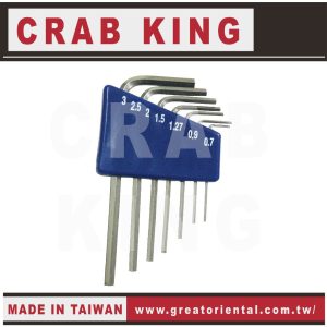 《仁和五金/農業資材》電子發票 CRAB KING 7支組短型六角板手 六角板手 內六角板手組 蟹王工具