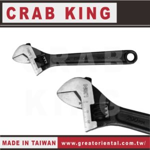 《仁和五金/農業資材》電子發票 18英吋 CRAB KING 黑色活動板手(LION) 活動板手 板手 蟹王工具