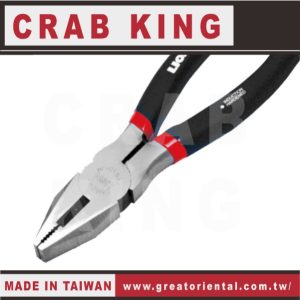 《仁和五金/農業資材》電子發票 CRAB KING 黑色鋼絲鉗(LION) 鋼絲鉗 蟹王工具