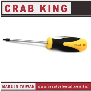 《仁和五金/農業資材》電子發票 CRAB KING 貝印 貝印星型螺絲起子(黃/黑柄) 星型螺絲起子 星型起子 蟹王工具