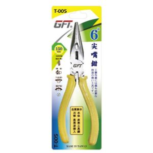 《仁和五金/農業資材》電子發票 GFT-尖口鉗-6″-T005 尖口鉗 高週波 (金)
